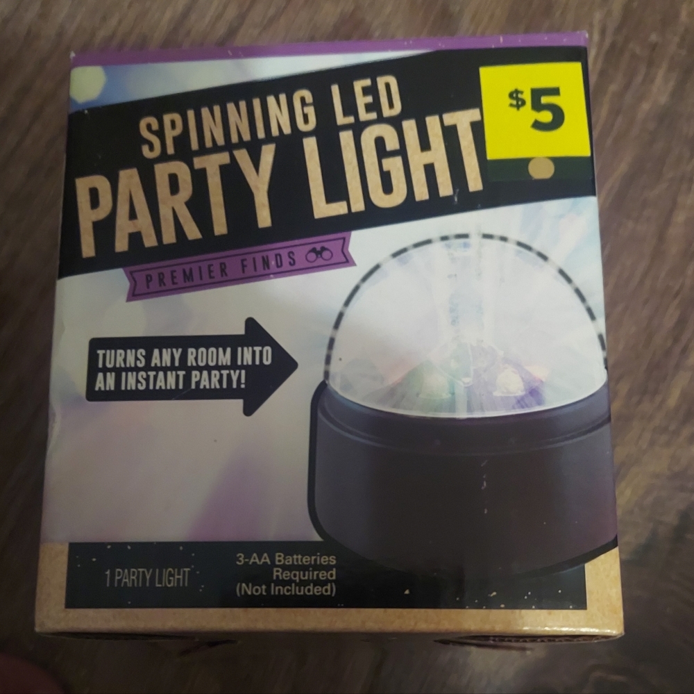LOT OF 2 BOXES NEW!  Spinning LED Party Light - Black